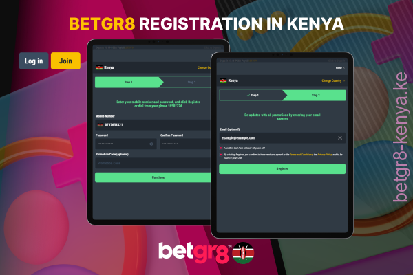 After registering with Betgr8, players from Kenya can bet on sports and play casino games