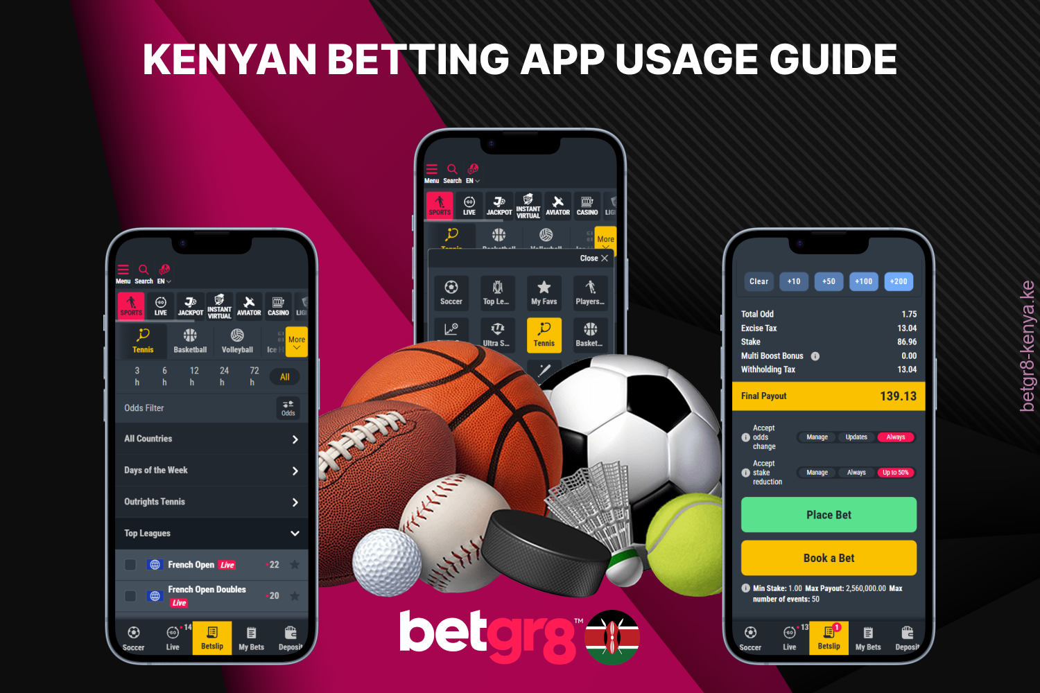 Kenyan users can quickly place bets through the Betgr8 app using local payments and simple steps